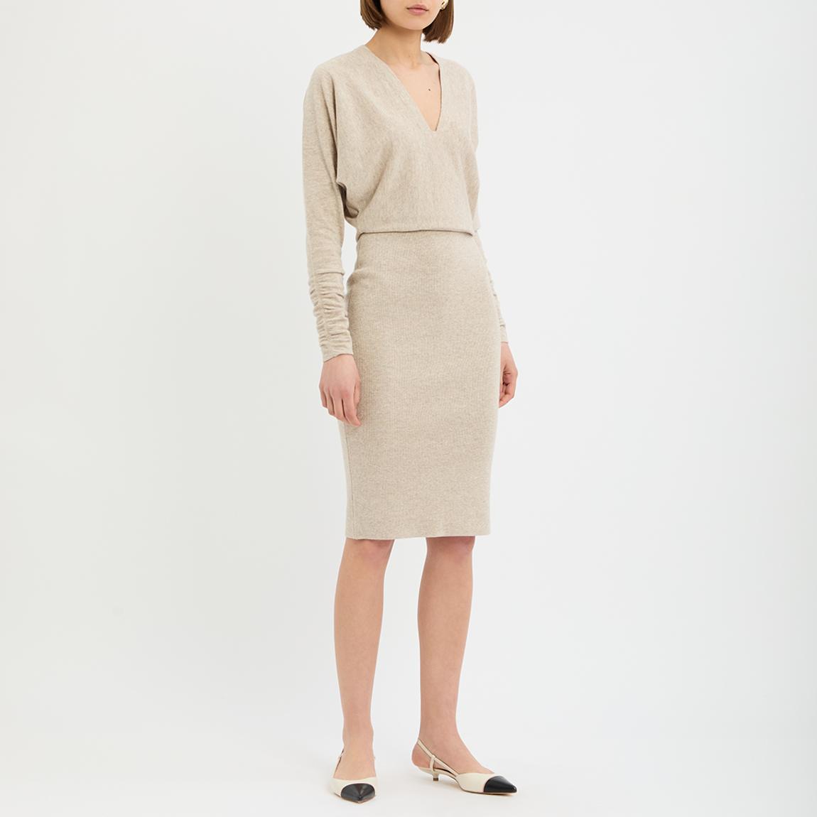 Stone Jenna Ruched Sleeve Knit Dress main product photo