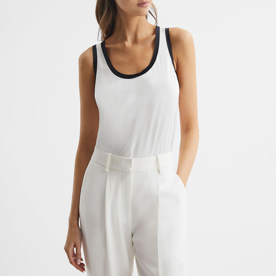 Ivory Riley Silk Front Vest main product photo