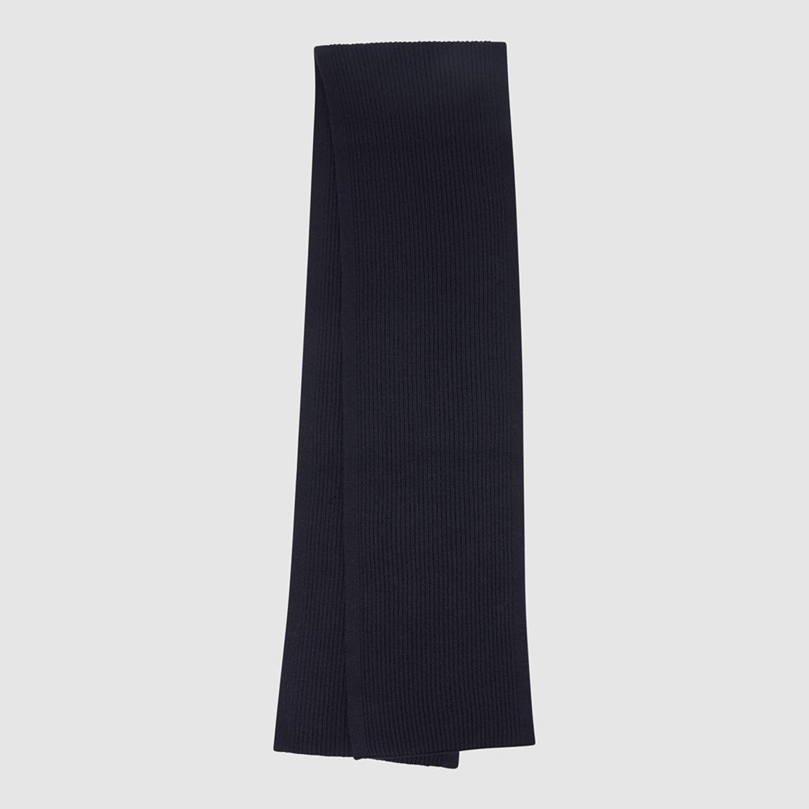 Navy Chesterfield Ribbed Merino Wool Scarf main product photo