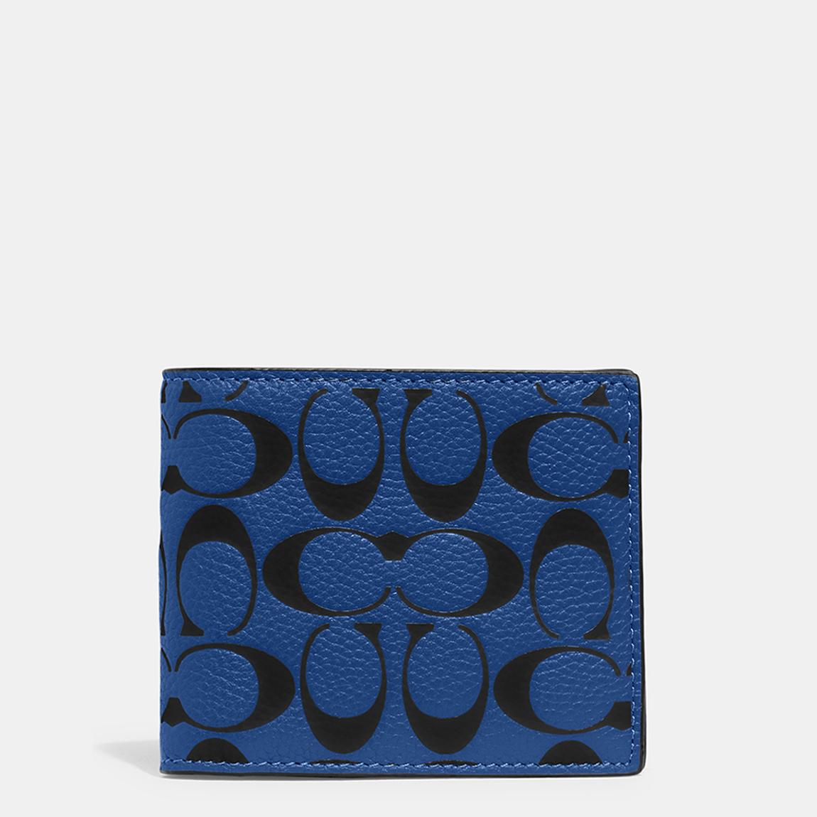 Blue Fin, Black 3 In 1 Wallet In Printed Signature Leather main product photo