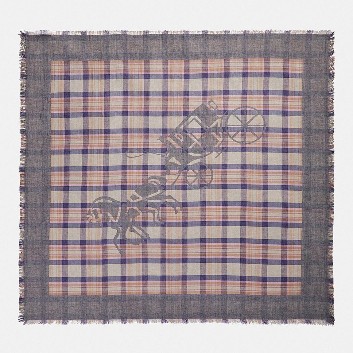 Chalk Horse And Carriage Plaid Oversized Square main product photo