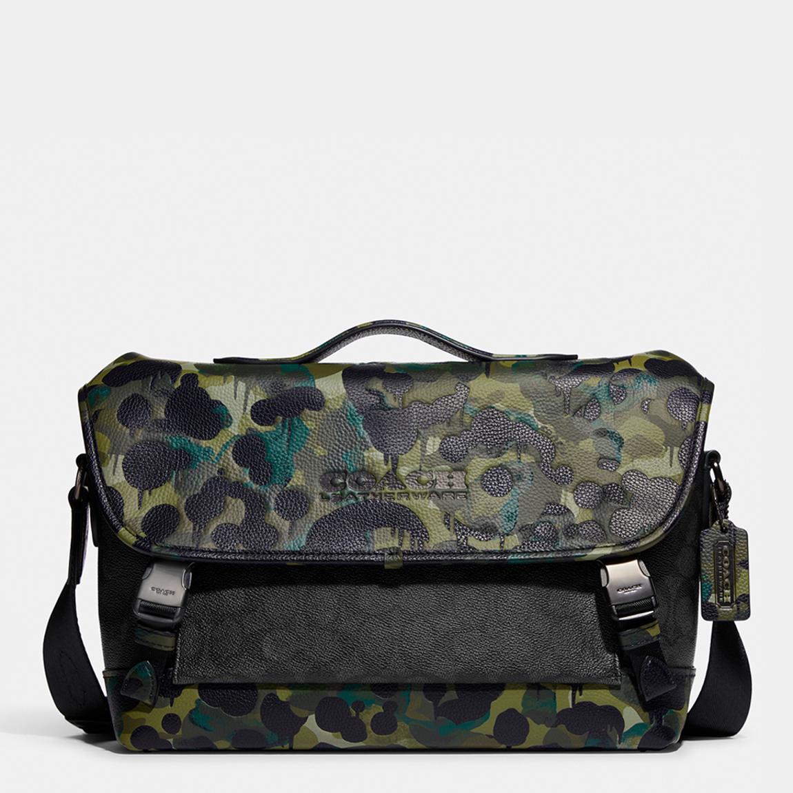 Charcoal Multi League Bike Bag In Signature With Camo Print Leather main product photo