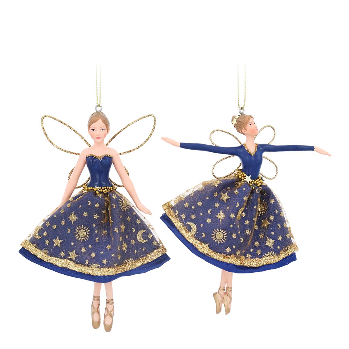 Blue/Gold Celestial Fairy Dec, Set Of 4 main product photo