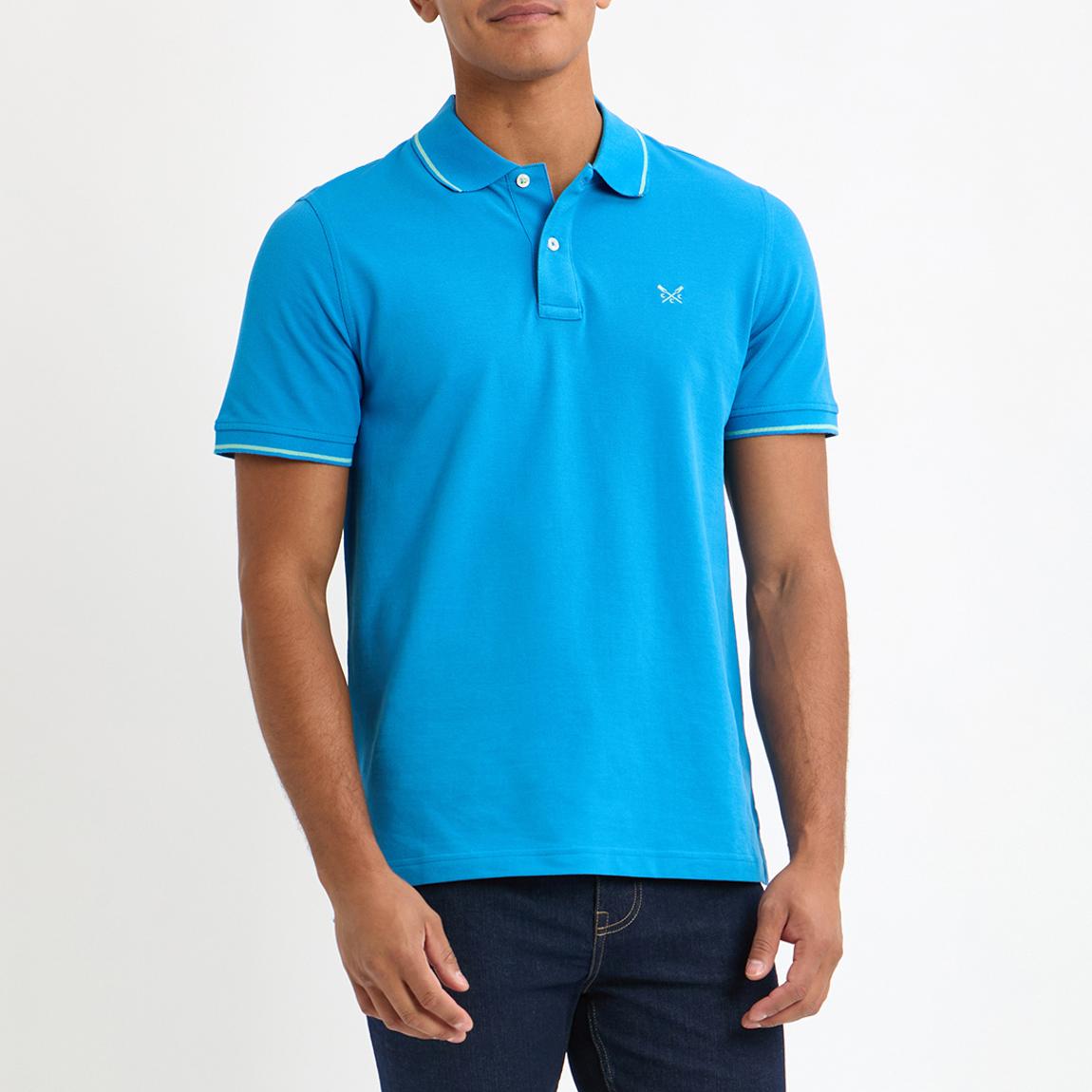 Blue Tipped Cotton Polo Shirt main product photo