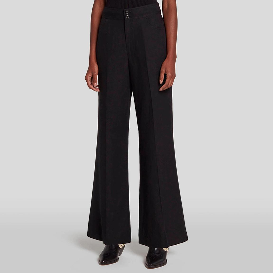 Black Linen Blend Tailored Trousers main product photo