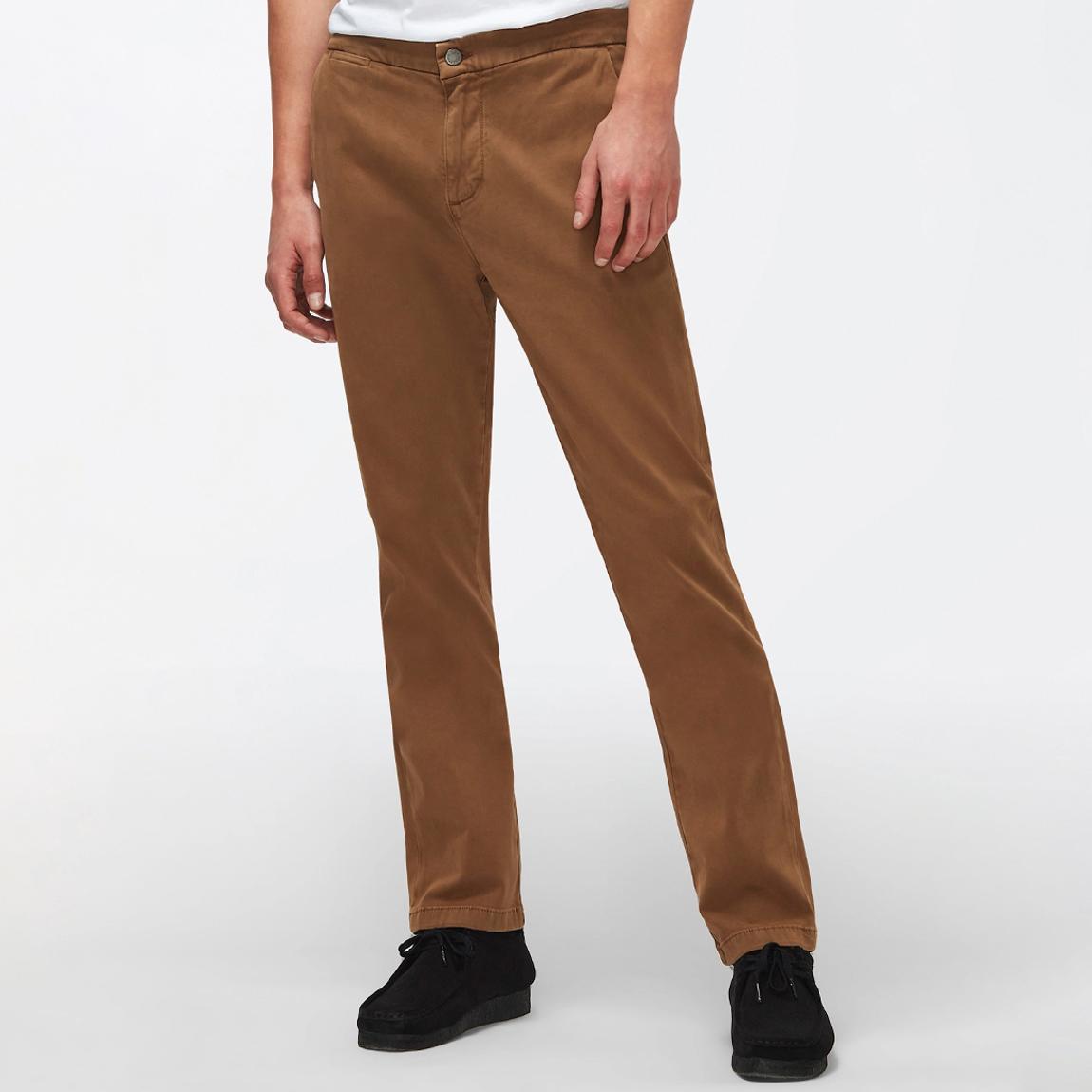 Brown Hybrid Tapered Stretch Chinos main product photo