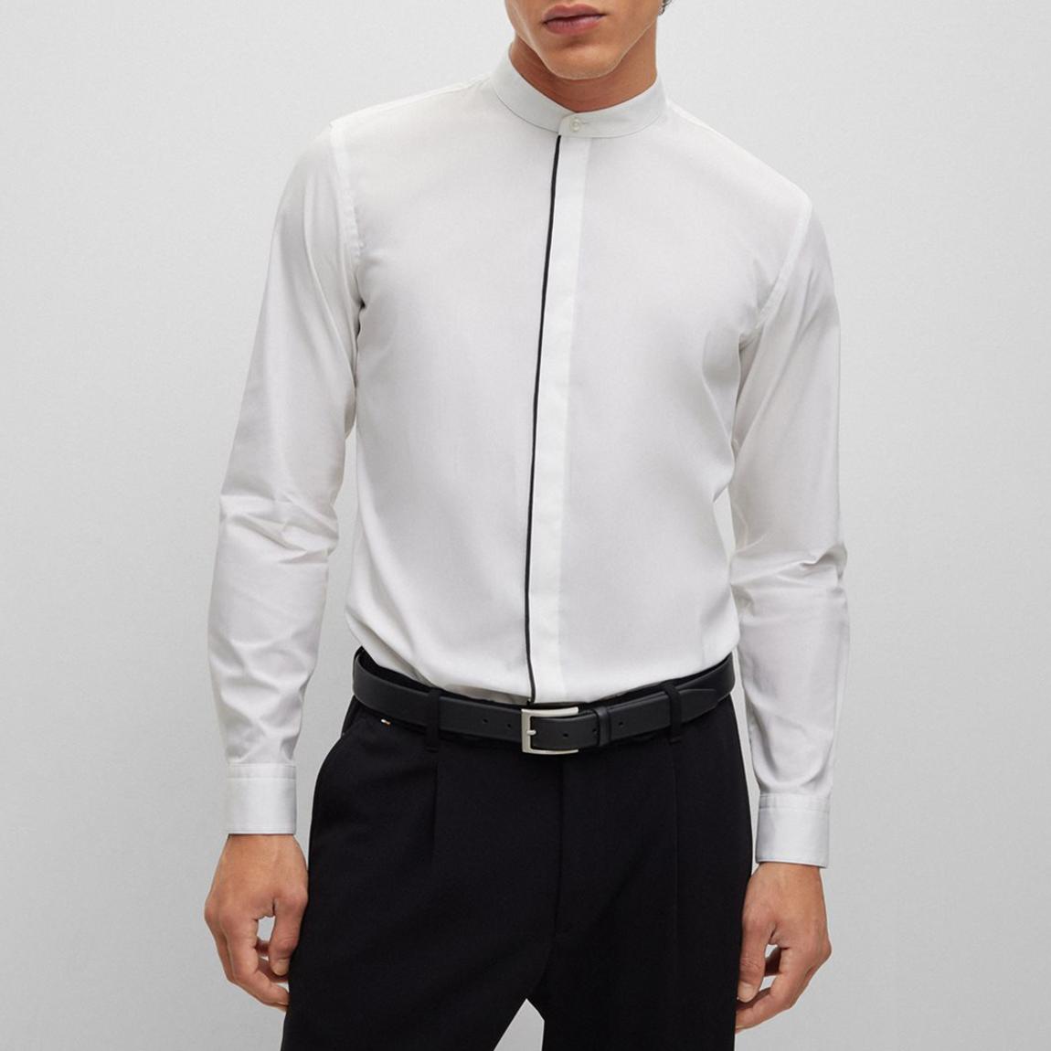 White Hank Cotton Blend Shirt main product photo