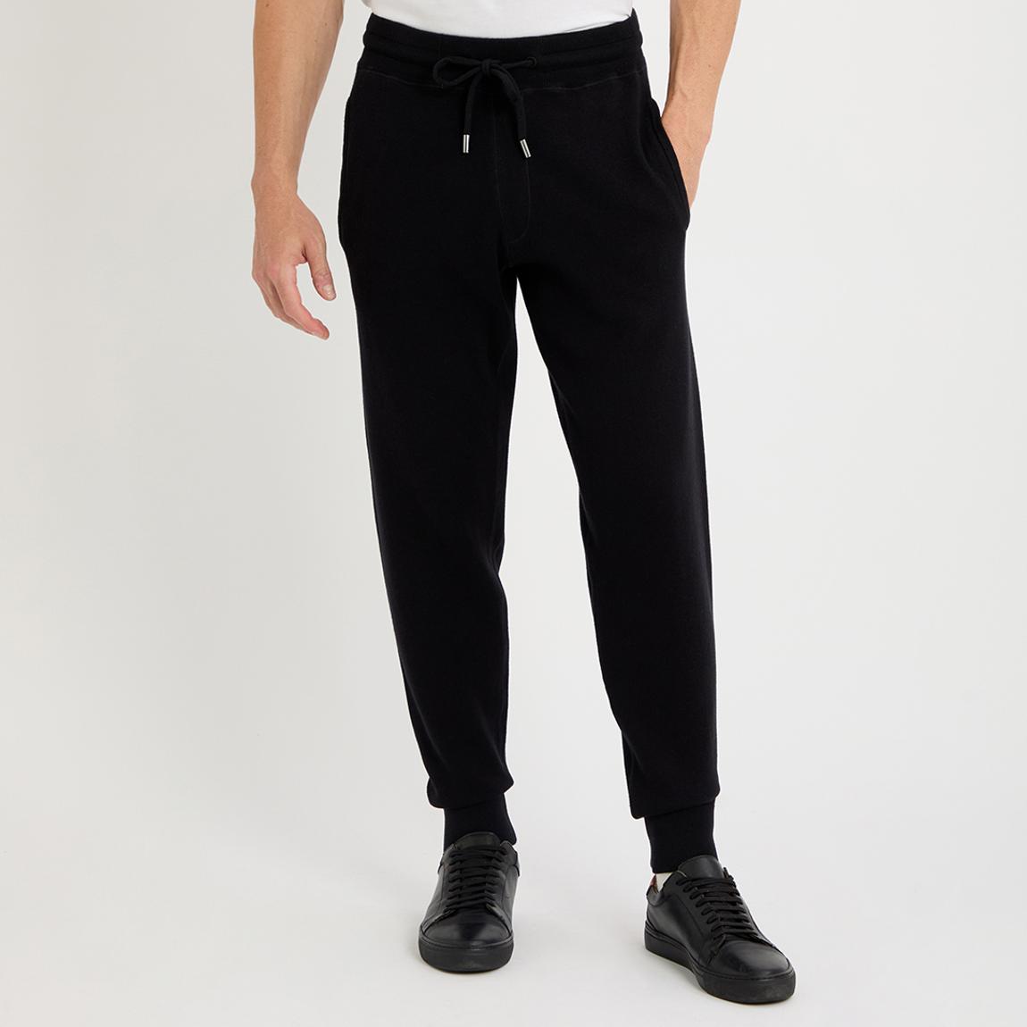 Black Nicoletto Drawstring Joggers main product photo