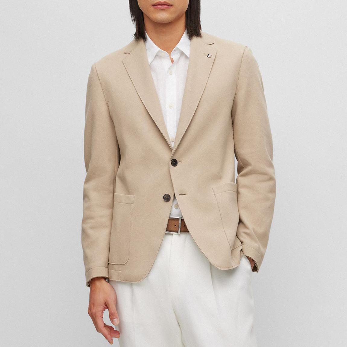Beige Hanry Cotton Blend Blazer main product photo