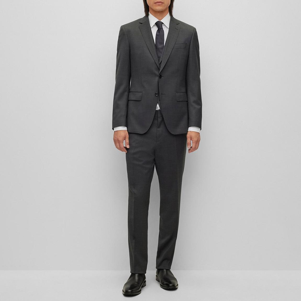 Grey Huge Wool Blend 3 Piece Suit main product photo