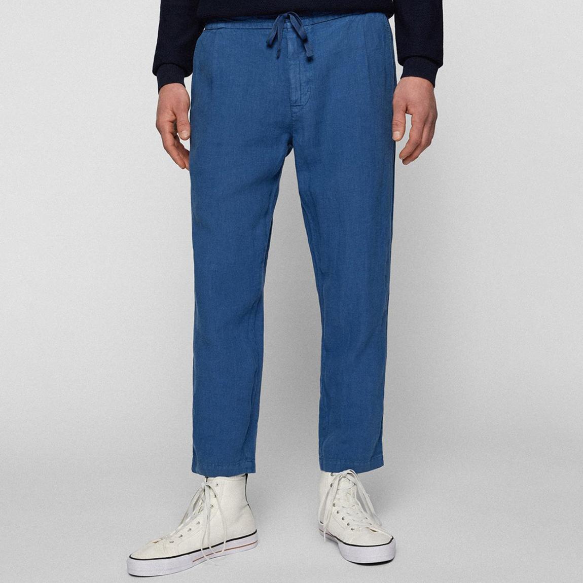 Blue Slose Linen Trousers main product photo