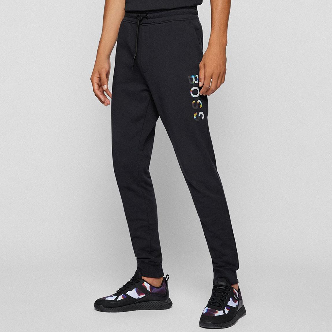 Black Side Logo Cotton Blend Joggers main product photo