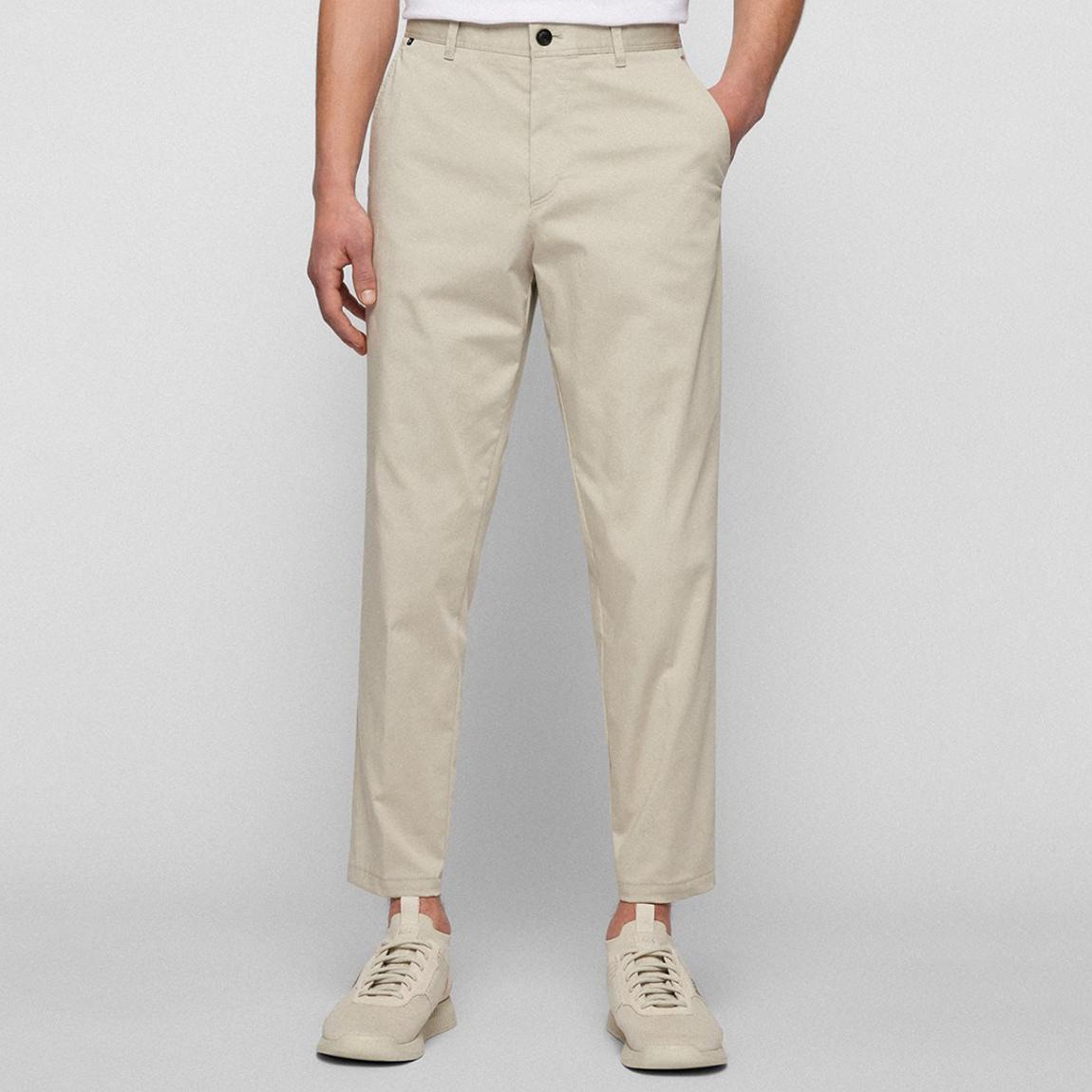 Sand Perin Relaxed Cotton Blend Trousers main product photo