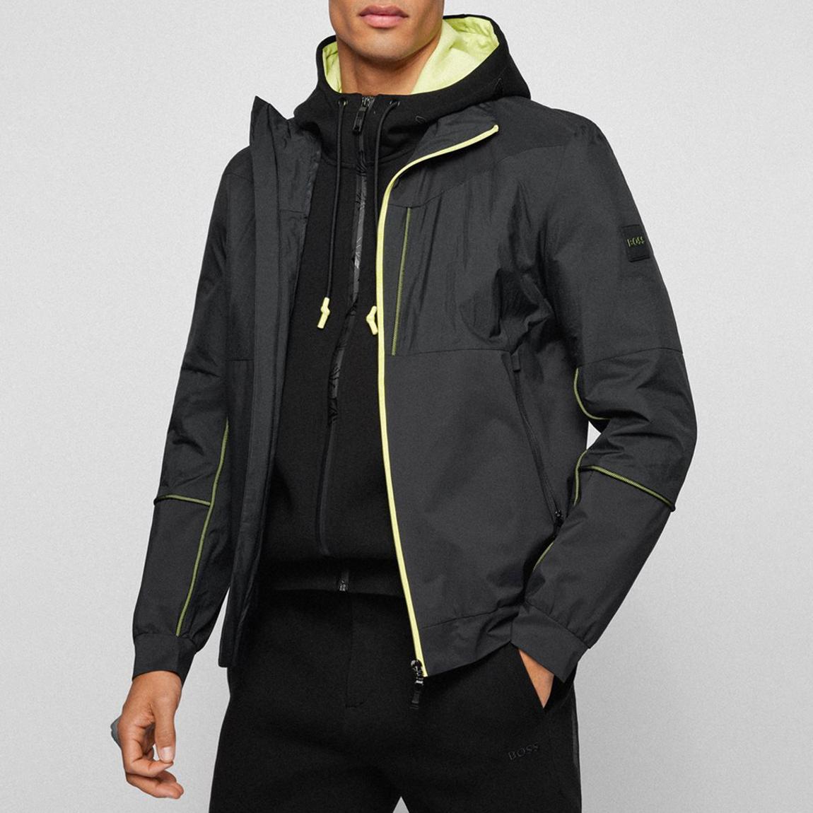 Black Amerigo Contrast Tipping Jacket main product photo