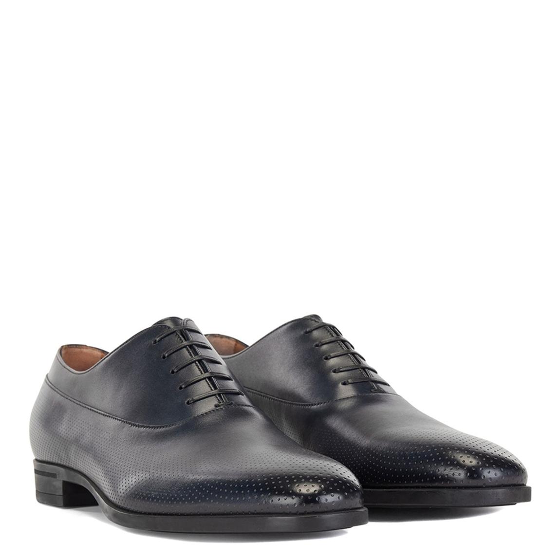 Dark Blue Kensington Leather Oxford Shoes main product photo