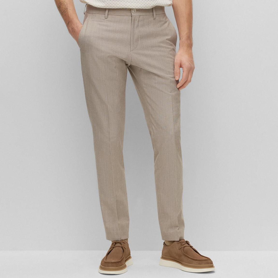 Beige Genius Wool Blend Trousers main product photo