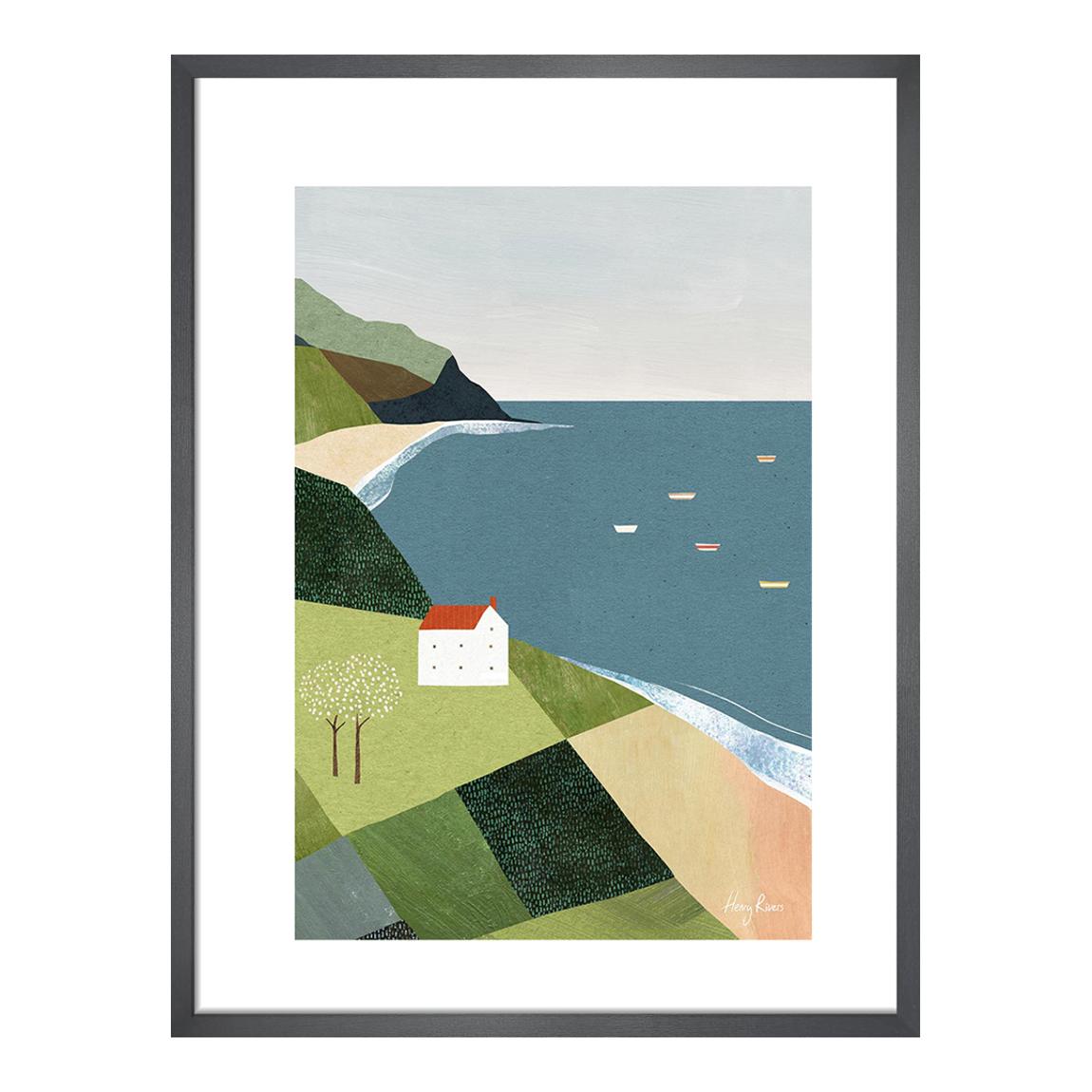 House on the Cliff Framed Print, 50cm x 40cm main product photo