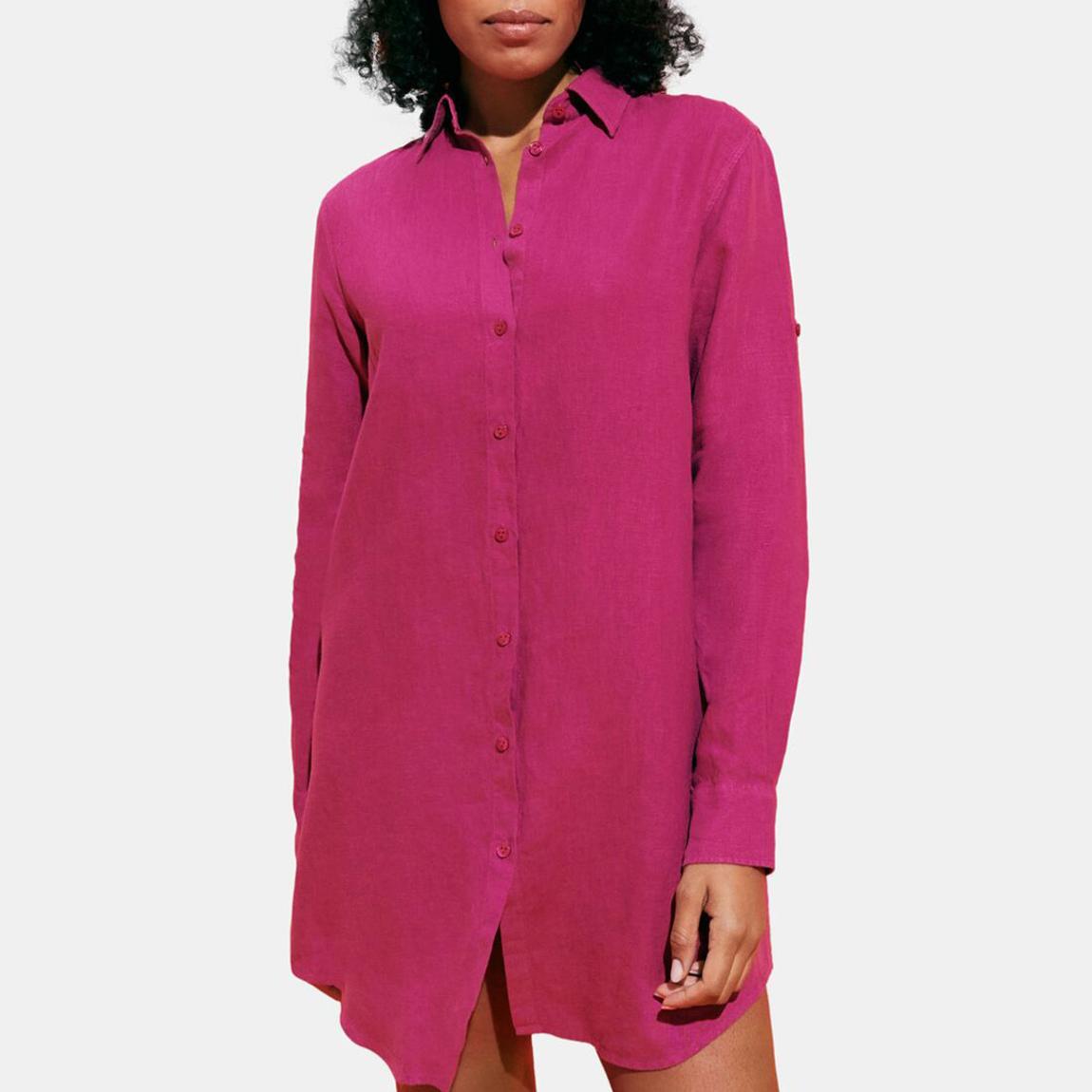 Purple Fragance Shirt Dress main product photo