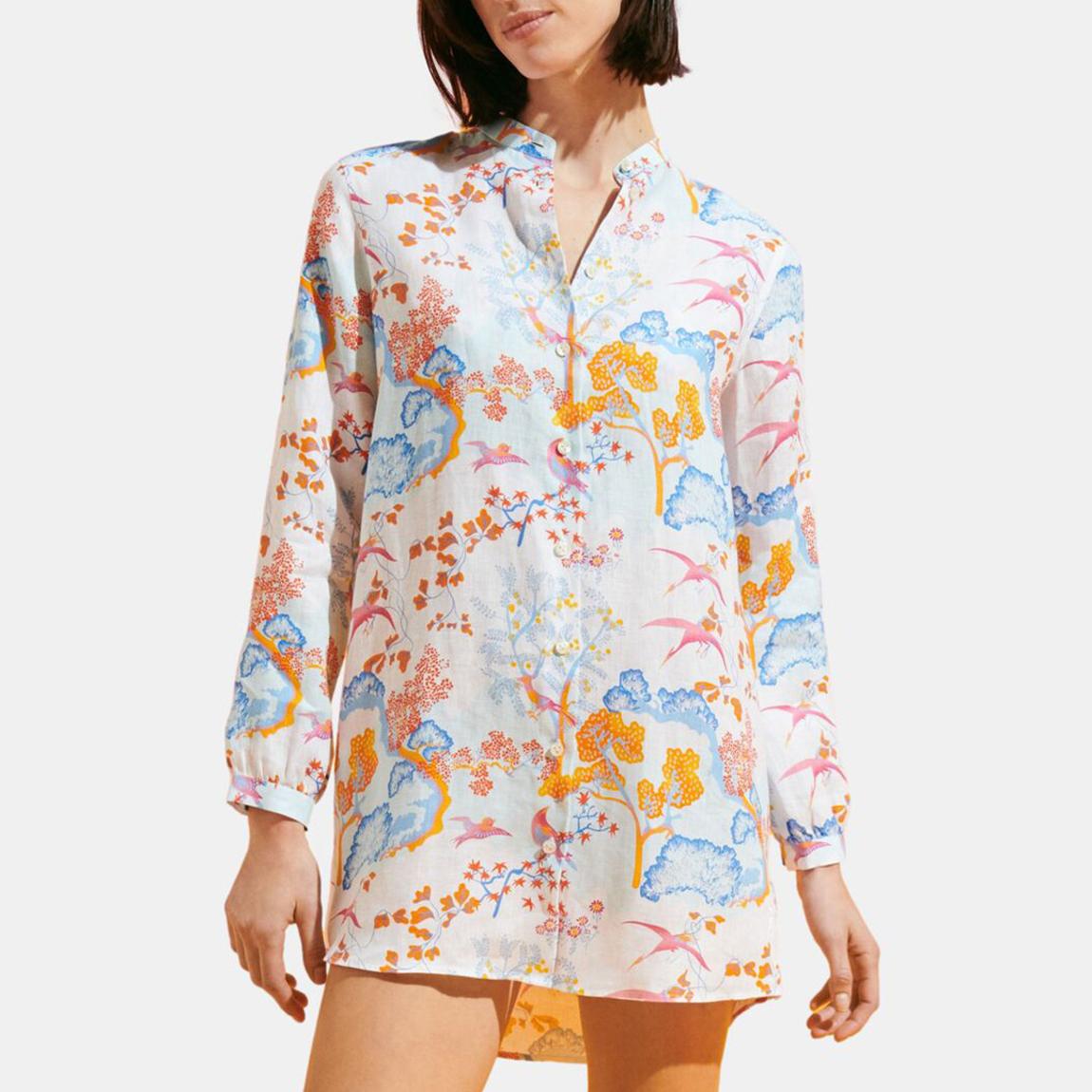 White Linen Shirt Dress main product photo