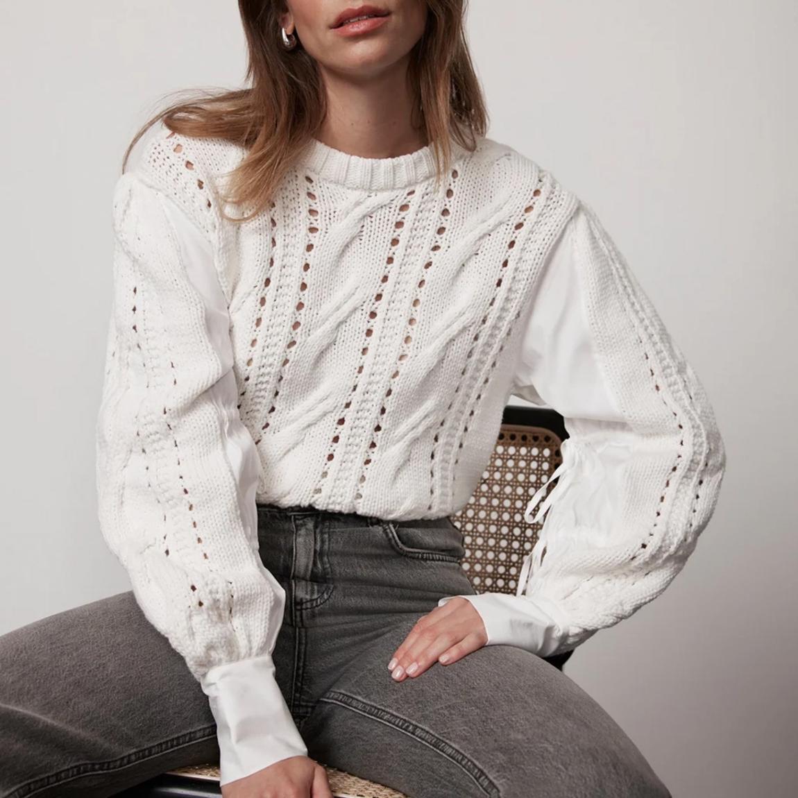 Cream Cotton Blend Jumper main product photo