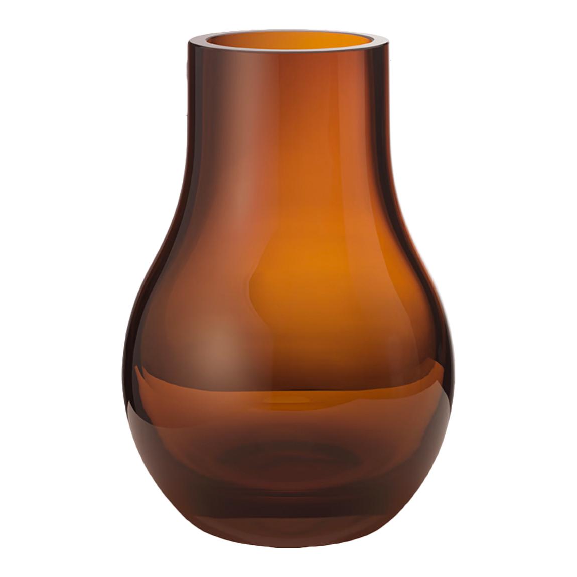 Georg Jensen Glass Amber Cafu Small Vase, 16cm - BrandAlley