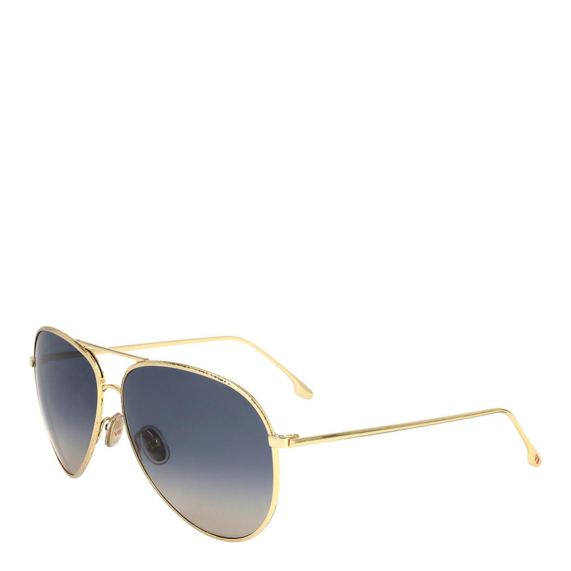 Gold, Teal Aviator Sunglasses 62mm main product photo