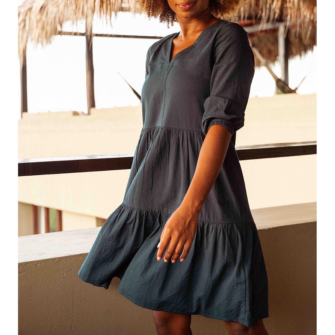Navy Margo Seersucker Dress main product photo