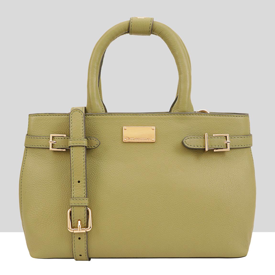 Green Olive Arie Leather Handbag main product photo
