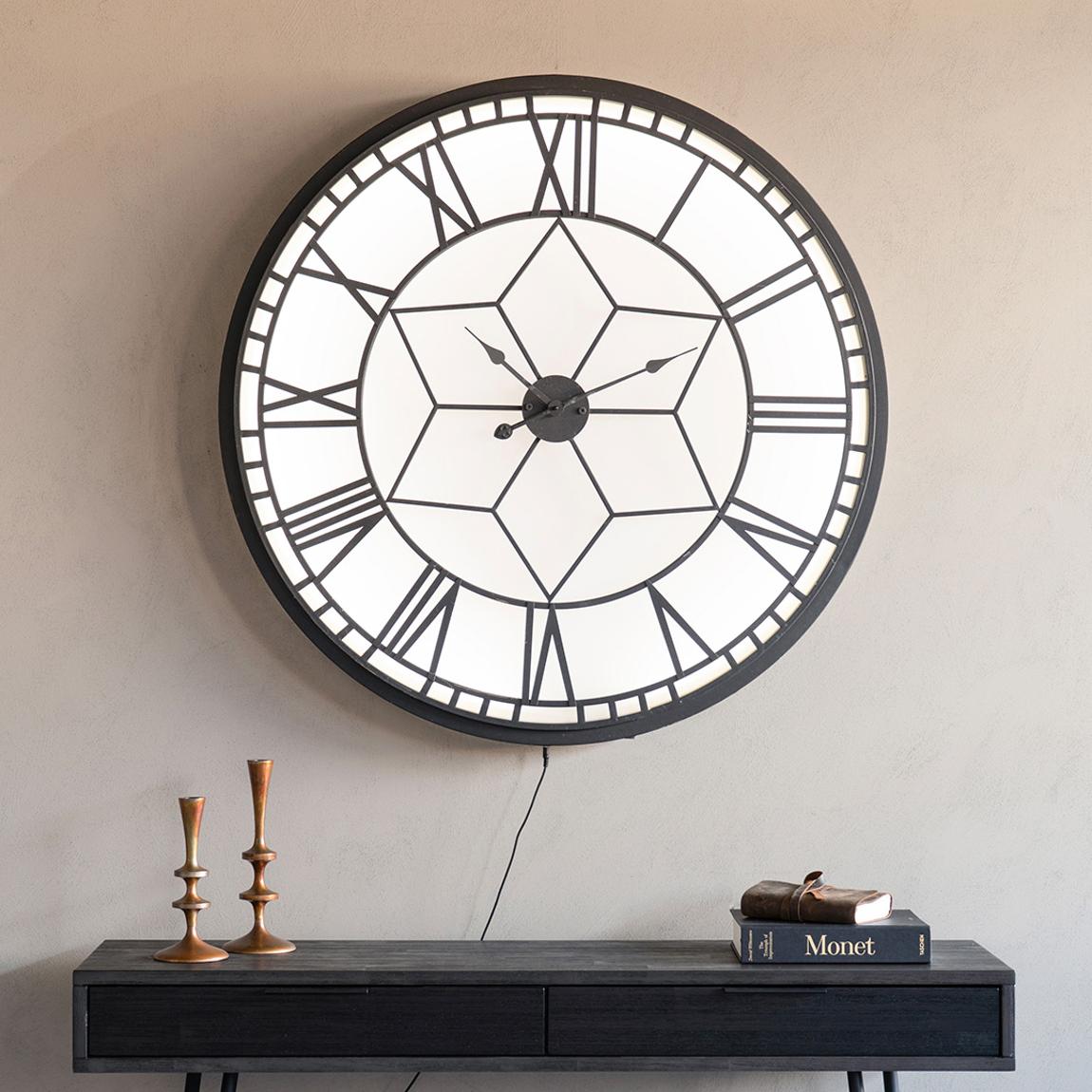Oversized Backlit Wall Clock with 2m cable main product photo