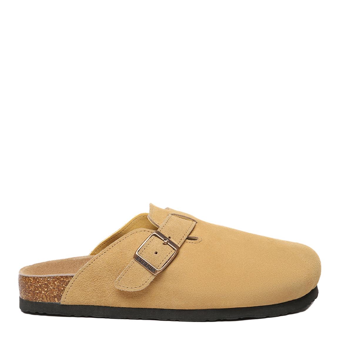 Women's Camel Pintail Suede Clogs main product photo