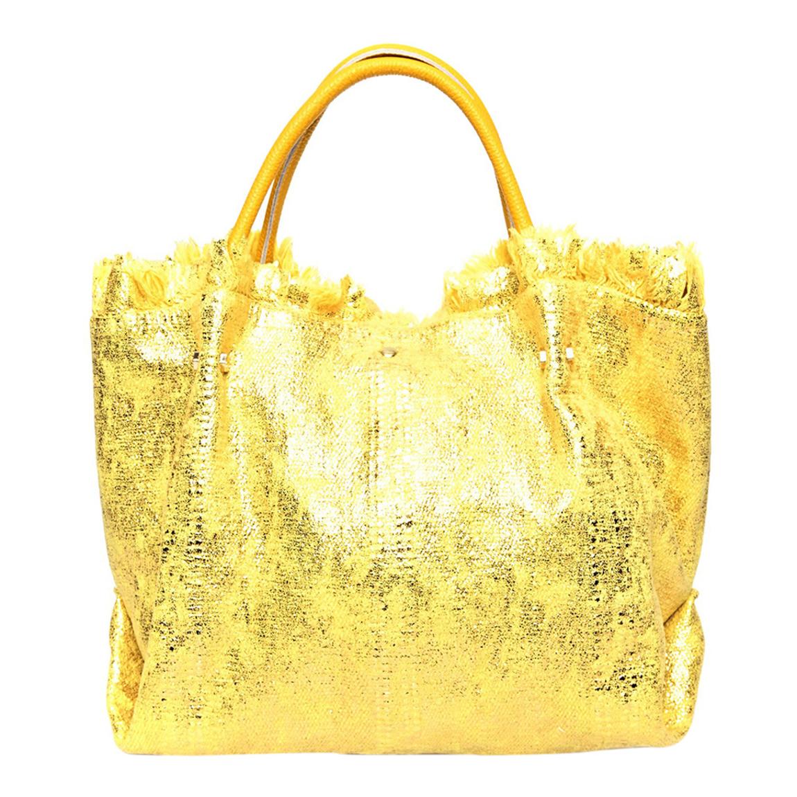 Gold Leather Handbag main product photo