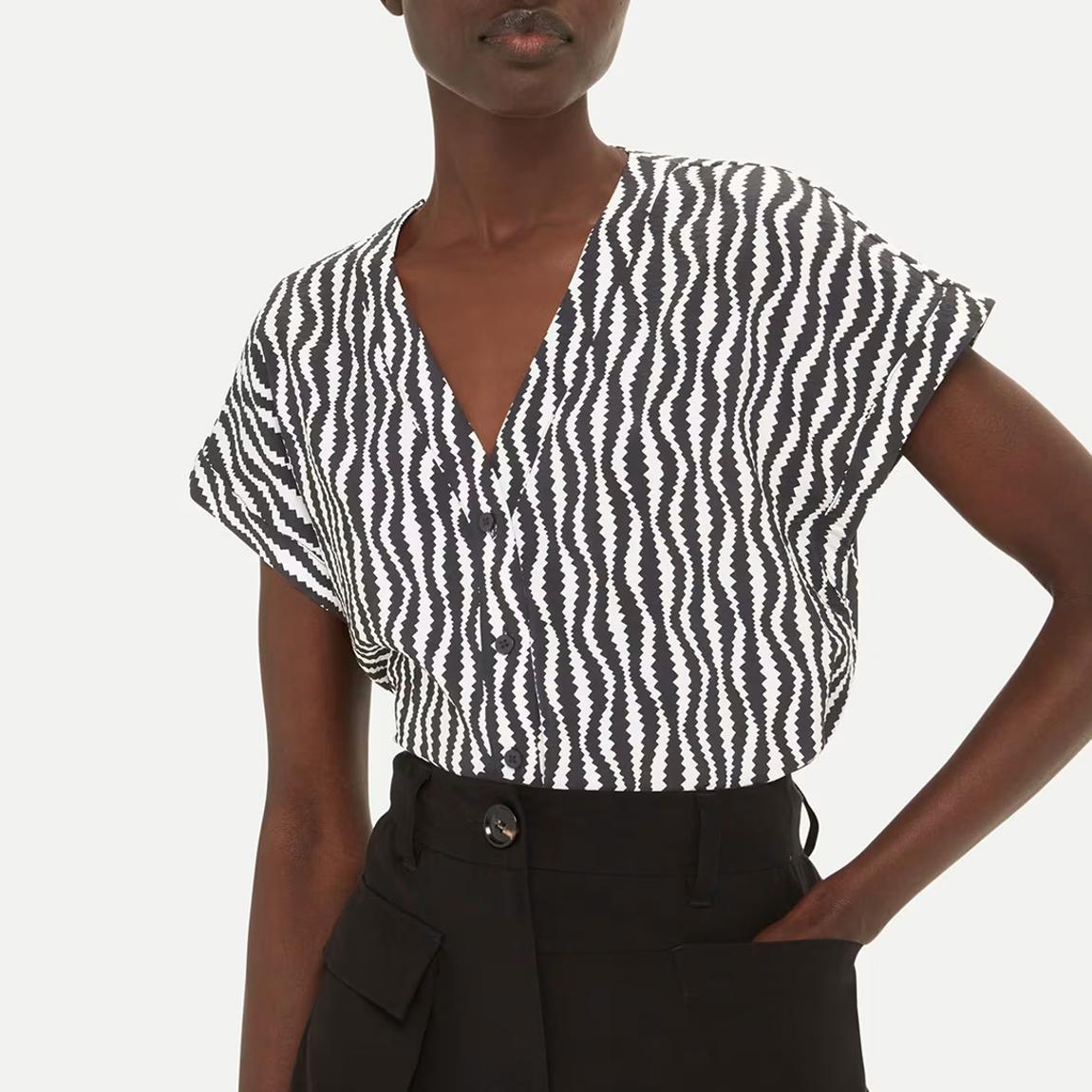 Black/White Optical Rope Nicola Shirt main product photo
