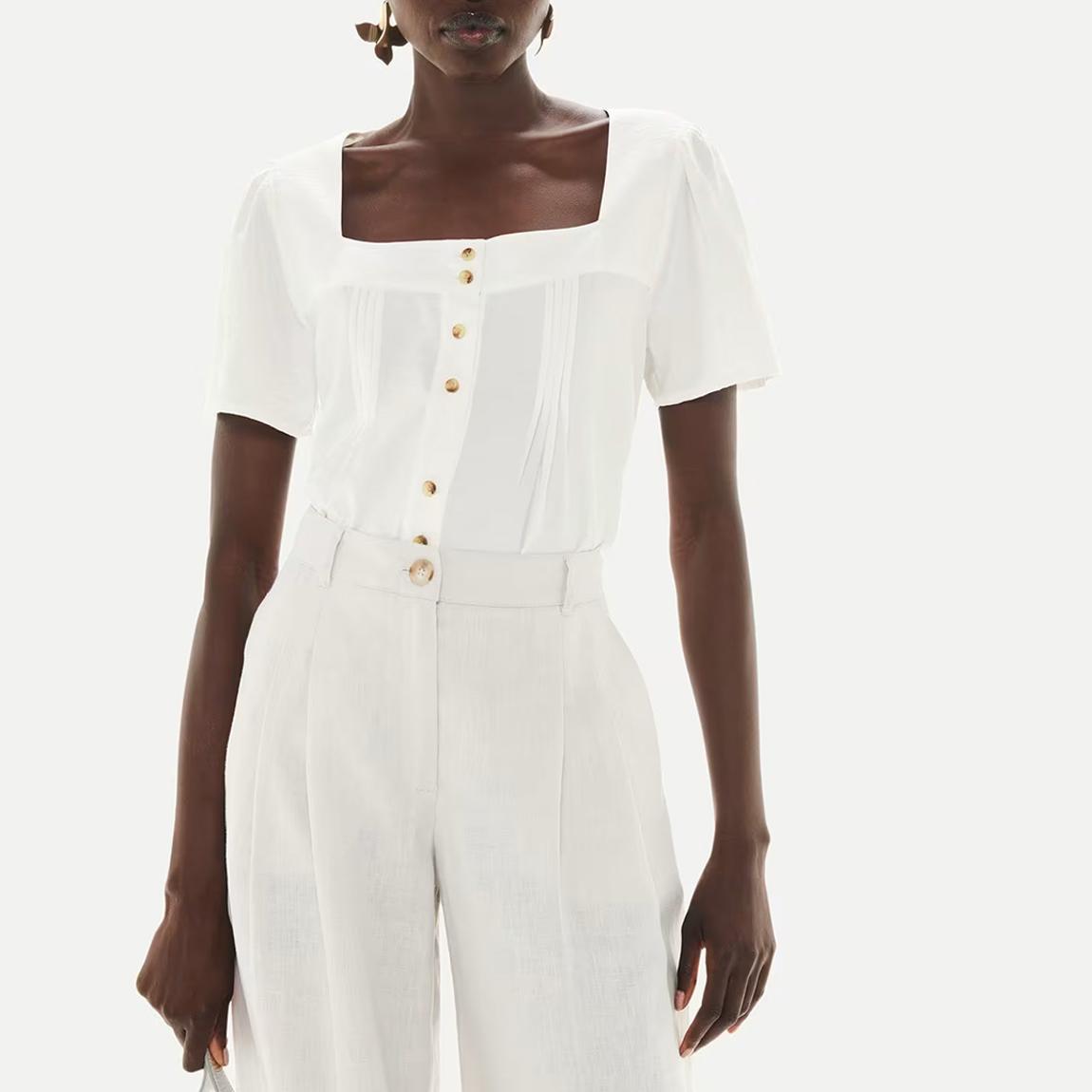 White Lily Square Neck Blouse main product photo