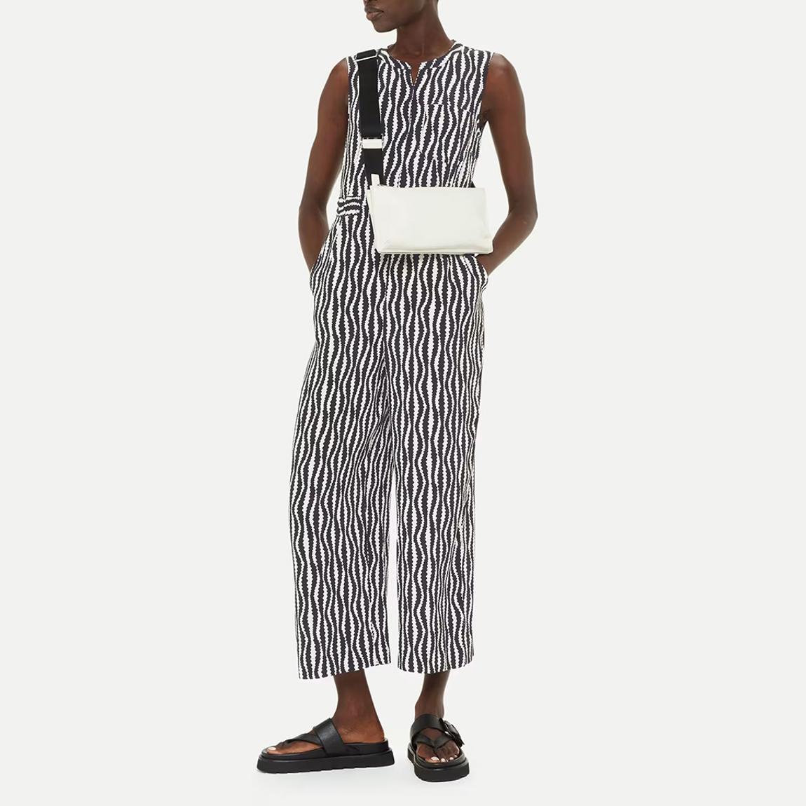 Black/White Optical Rope Josie Jumpsuit main product photo