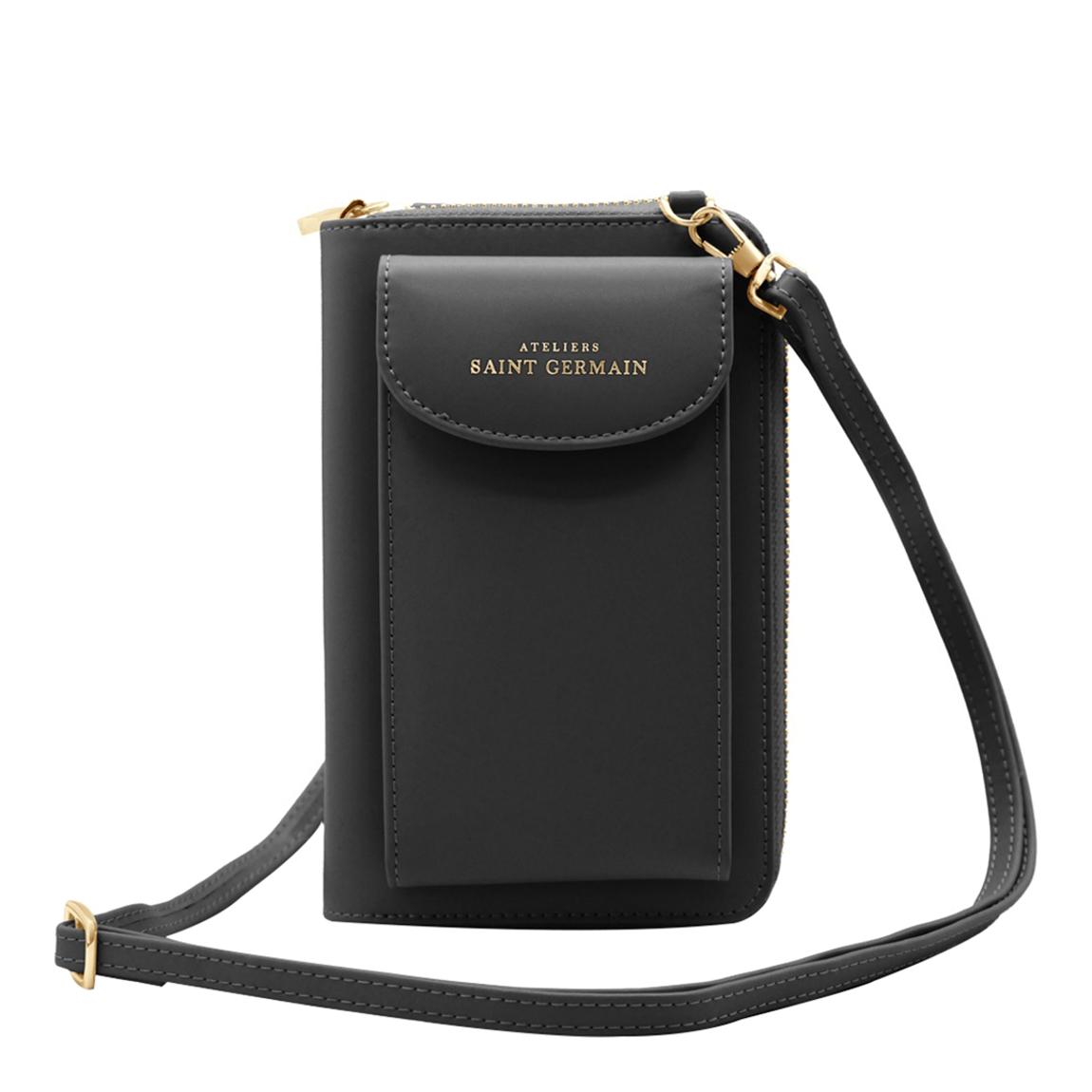 Black Wallet Smartphone Crossbody Bag - main product photo