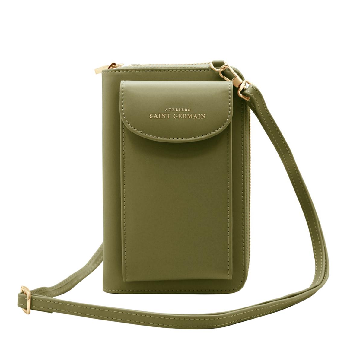 Khaki Wallet Smartphone Crossbody Bag - main product photo