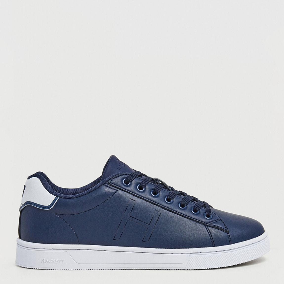 Navy Two Tone Leather Trainers main product photo