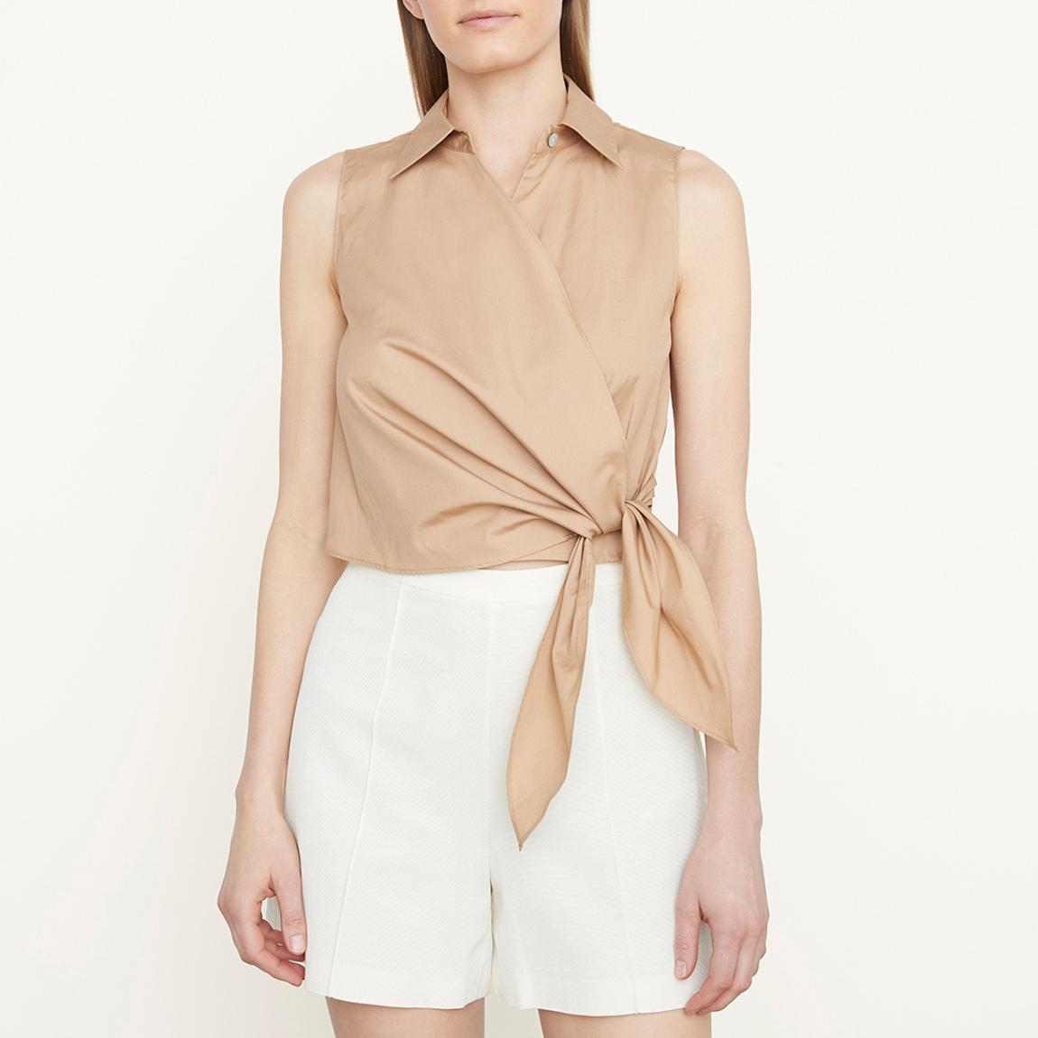 Beige Cotton Wrap Shirt main product photo