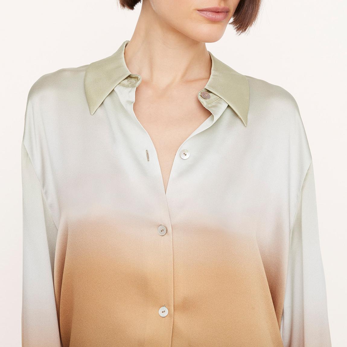 Multi Coloured Dip Dye Relaxed Silk Shirt main product photo