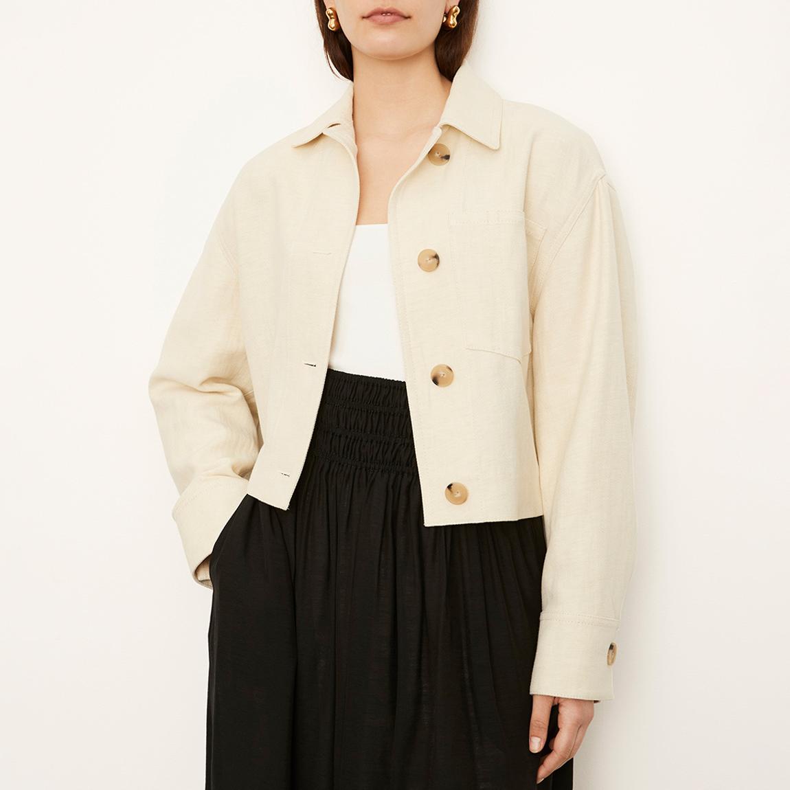 Cream Line Cotton Blend Jacket main product photo