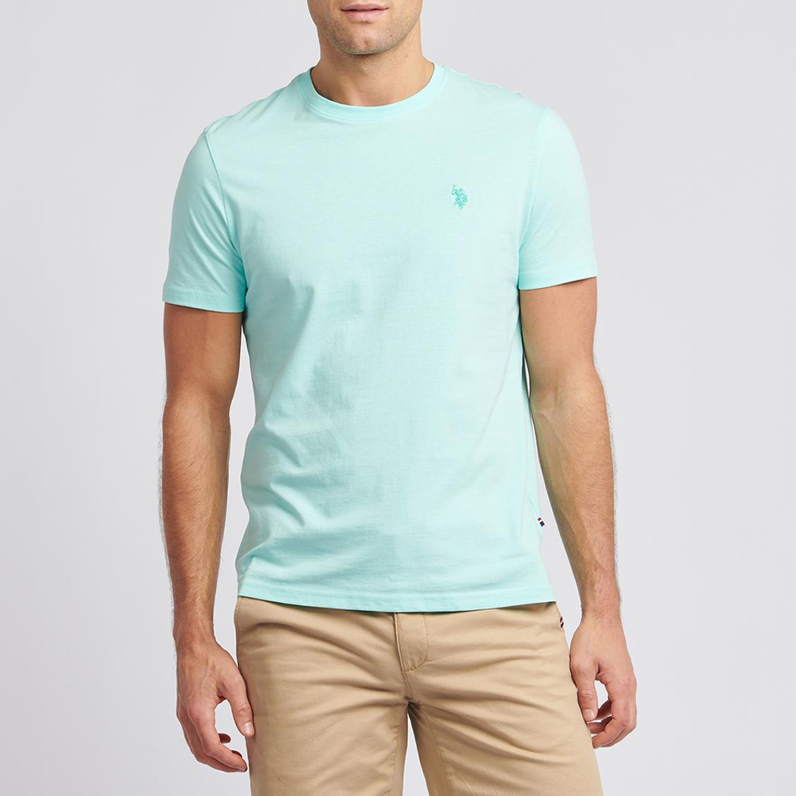 Turquoise Crew Neck Cotton T-Shirt main product photo