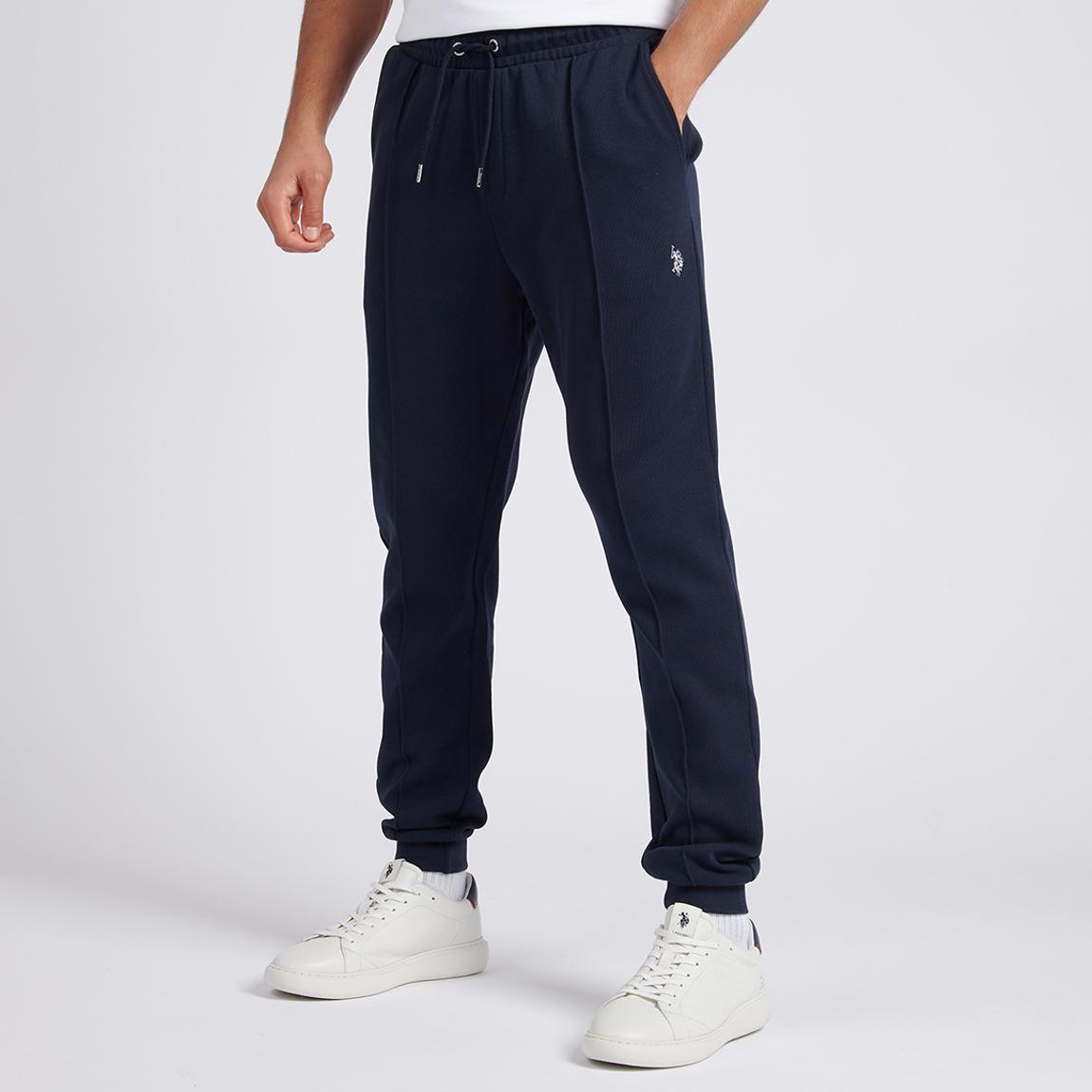 Navy Pin Tuck Cotton Joggers main product photo