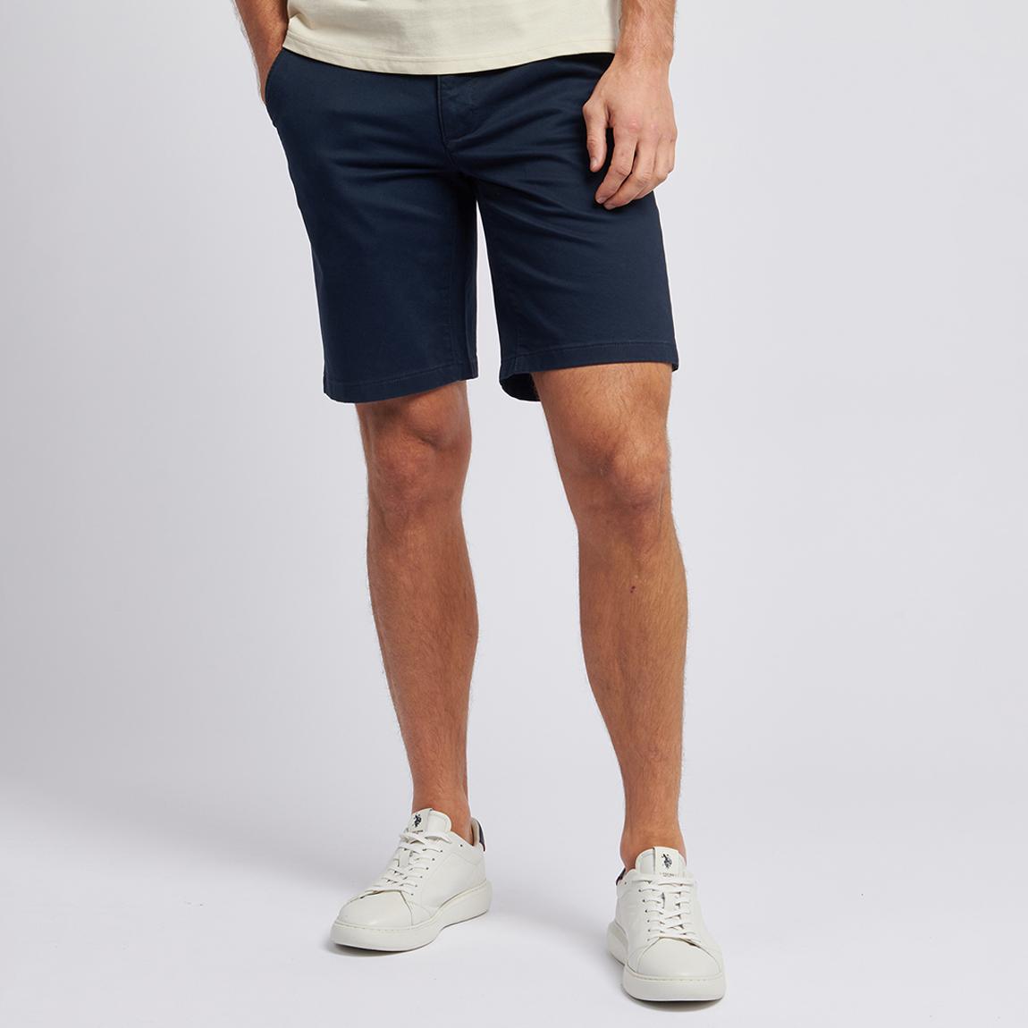 Navy Classic Cotton Blend Chino Shorts main product photo
