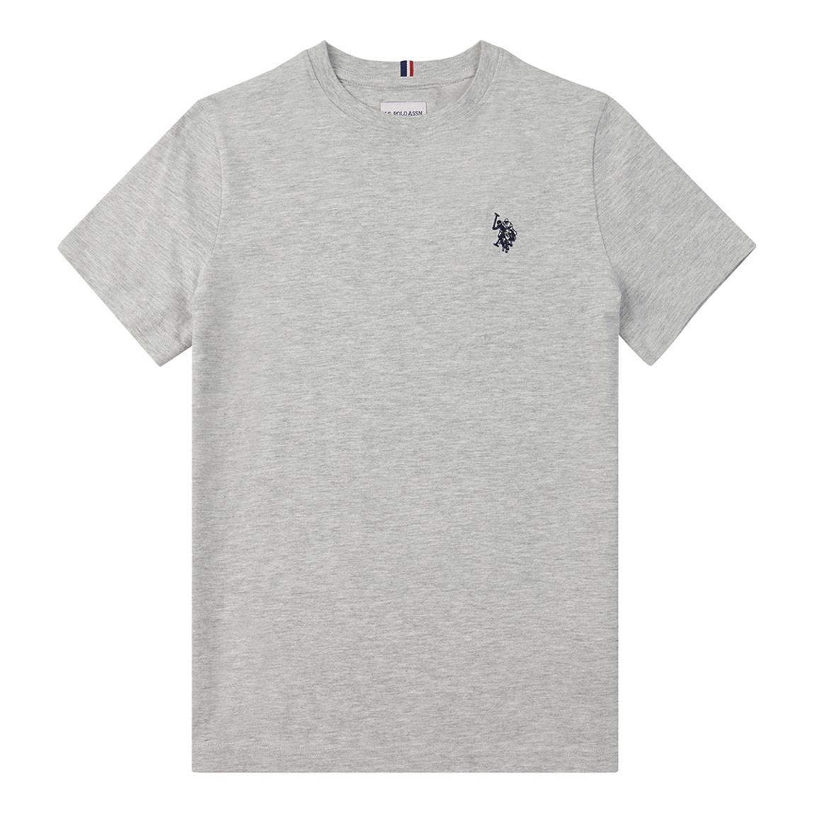 Boy's Grey Embroidered Logo Cotton T-Shirt main product photo