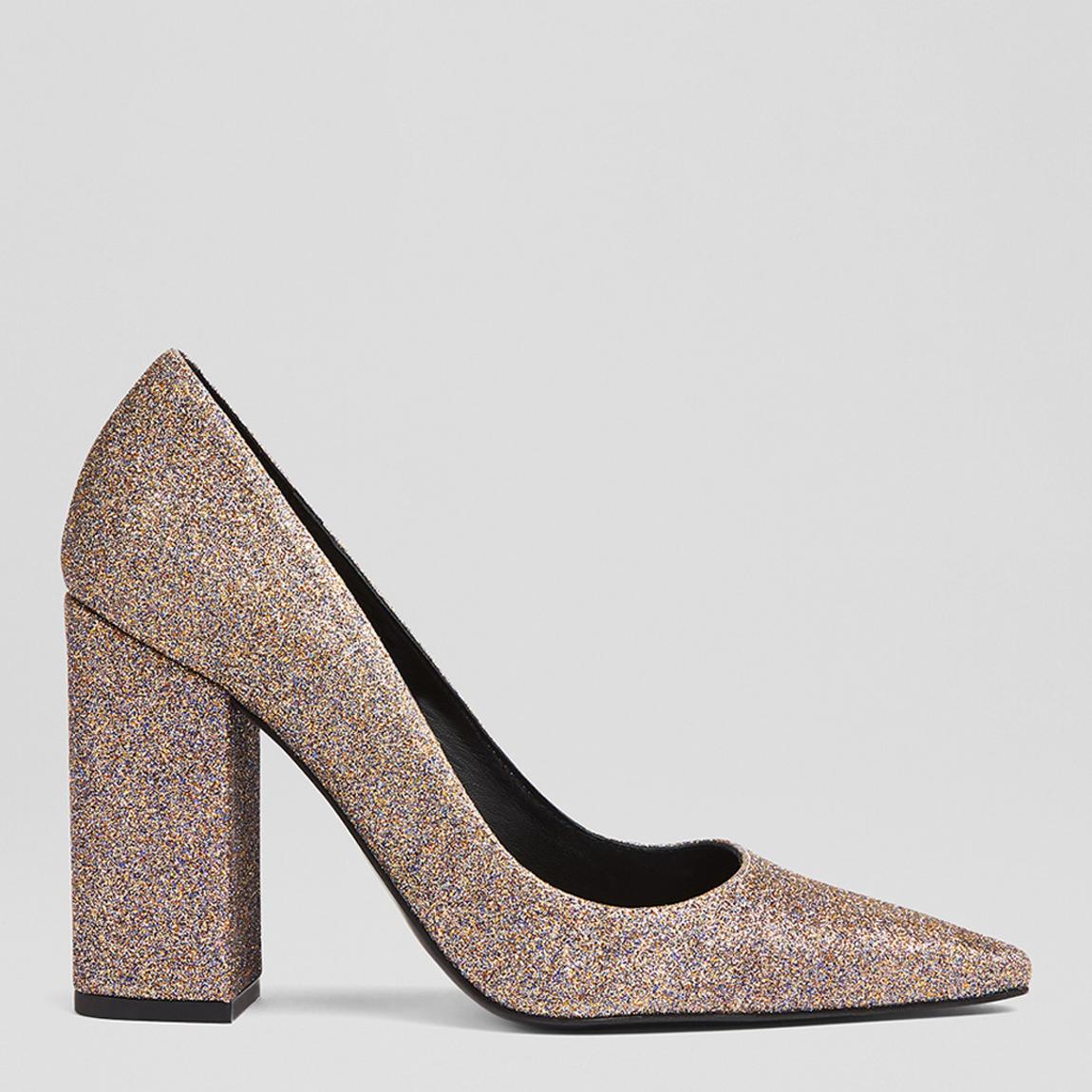 Gold Multi June Glitter Court Shoes main product photo