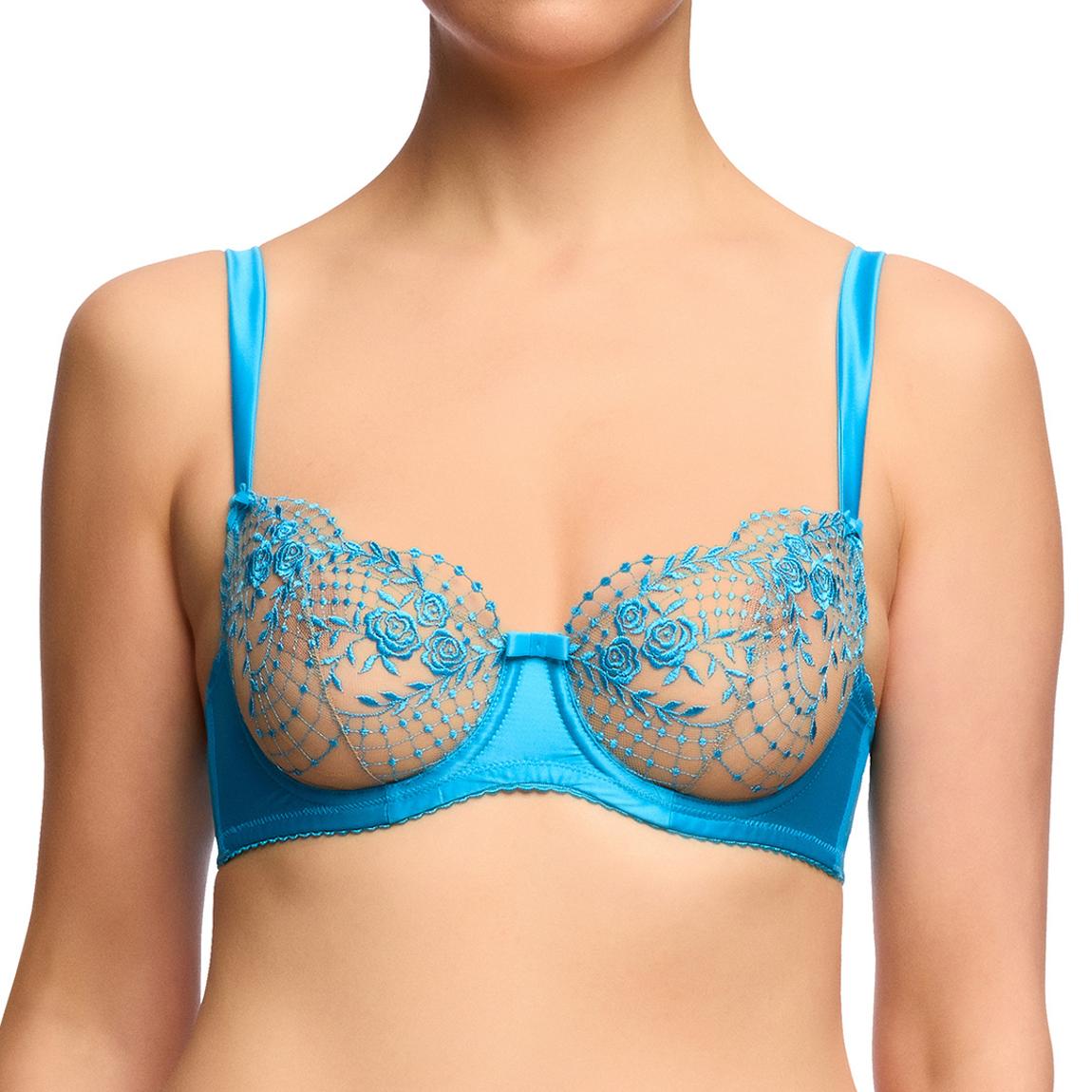 Blue Julie's Roses Underwire Bra main product photo
