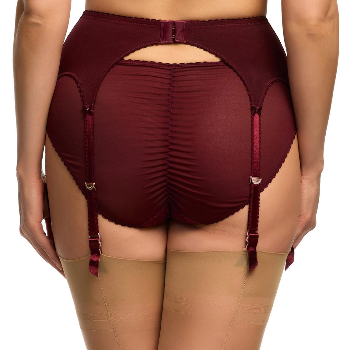 Dita Von Teese Burgundy Cora Suspender Belt