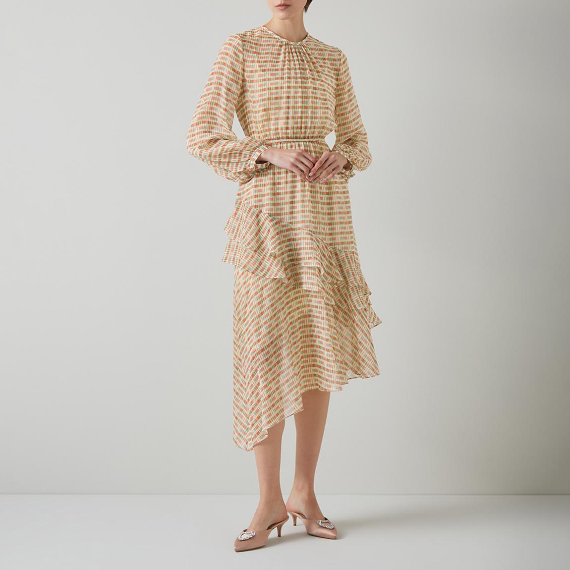 Beige Silk Bea Dress main product photo