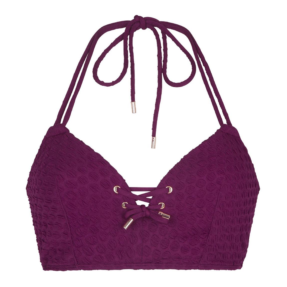 Purple Padded Triangle Bikini Top main product photo