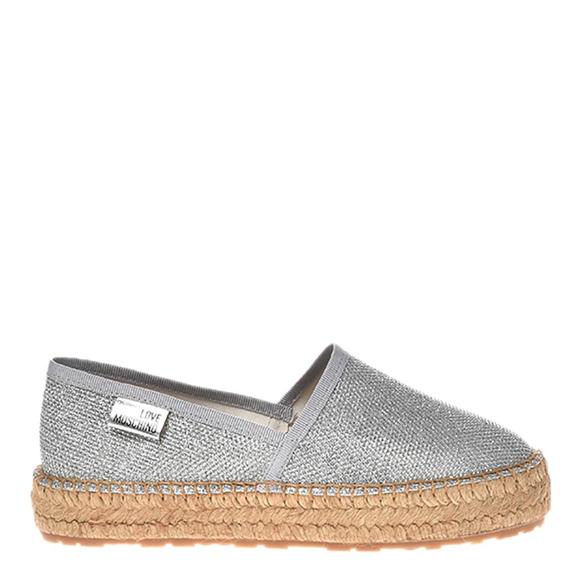 Silver All Over Glitter Espadrilles main product photo